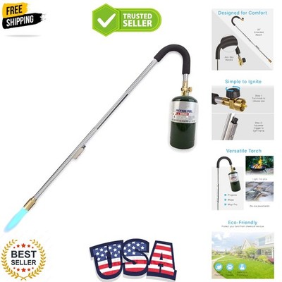 Weed Burner Torch   Use with Propane and MAPP Gas   with Built-in Piezo Ignit...