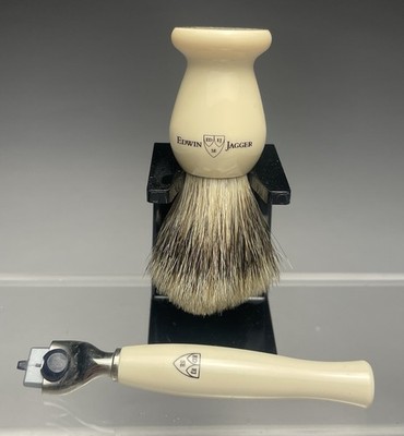 Edwin Jagger Best Badger Shave Brush W/ Shave Handle