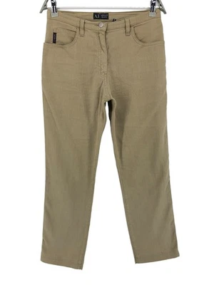 Pantalons Confort Fit Femme Vintage ARMANI JEANS 60% Lin Taille W28 L28 - Photo 1/4