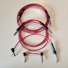 George L's .155 Guitar Patch Cables 1/4" Jacks Best Pro Pedalboard Cords Red