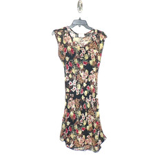 Geri C. New York Women's Sleeveless Round Neck Sheer Overlay with Slip Dress XS