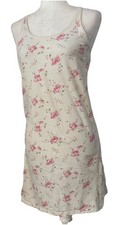 Ralph Lauren Womens Nightie Nightgown Cotton Sleeveless Tank Rose Y2K Vintage