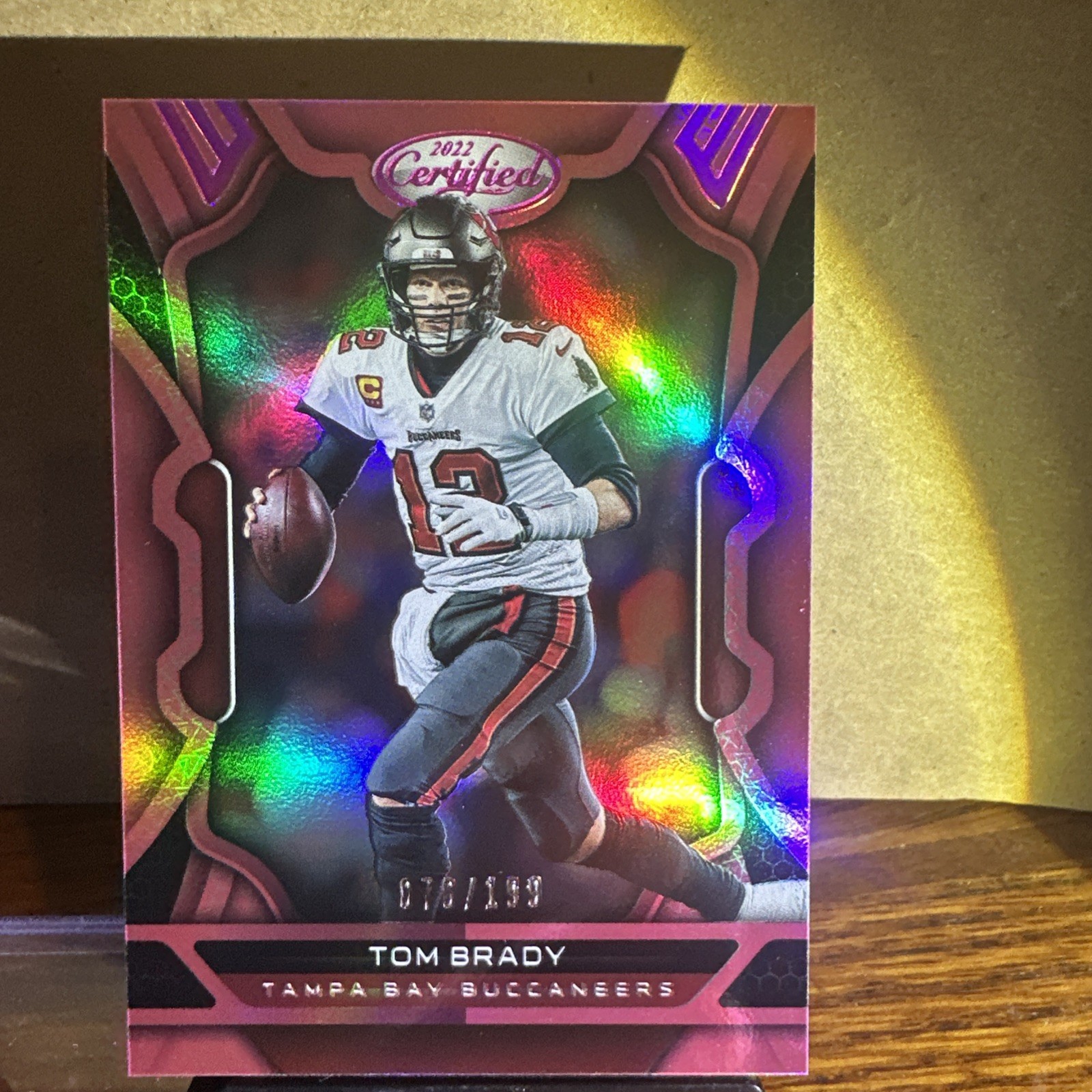 2022 Panini Certified Football Tom Brady Mirror Pink 76/199 Tampa Bay