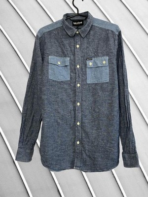 Men Lyle & Scott Shirt Blue Cotton M