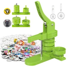 Aiment Button Maker Machine 200pc Kit 32/58mm Badge Press Craft Supply