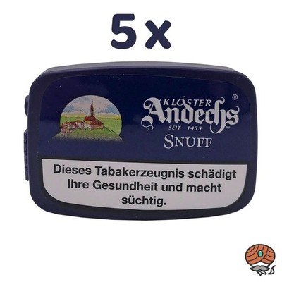 Kloster Andechs Snuff Schnupftabak Dose 5x 10g