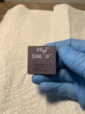 Vintage Intel 80386DX-25 CPU Ceramic Gold Cap PGA-132   Untested