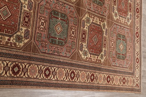 Anatolian Living Room Area Rug 6x10 Pink Wool Hand-made Turkish Vintage Carpet - Zdjęcie 14 z 21