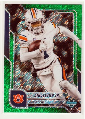 2025 Bowman U Chrome Green Shimmer Refractor /99 Eric Singleton Jr Auburn Tigers