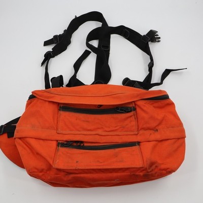 Packs Plus Company Lumbar Pack Mens Large Orange Vintage Hiking Harness Bag