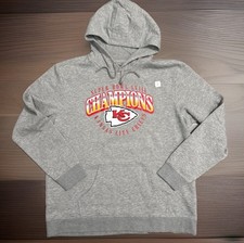Kansas City Chiefs Super Bowl LVIII Champions Hoodie Gray Men  s 2XL New