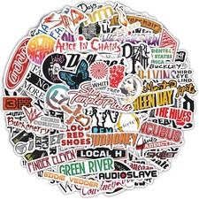 100PCS Grunge Rock Band Stickers Waterproof Vinyl Decals for Laptop