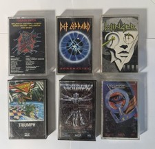 Lot Of 6 Hard Rock/Metal 80s Cassette Tapes Triumph Thrash Metal Winger Untested
