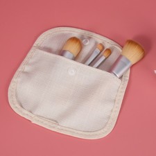 Assorted Color Bamboo Handle Makeup Brush Set Durable Cosmetics Brushes 4Pcs