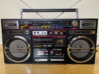 希少LASONIC ラソニックTRC-975 ビッグダブルカセット 動作品箱付き Lasonic TRC-975 Boombox Stereo Radio Cassette Player