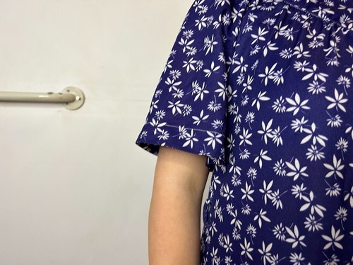 Vintage Australian 1980s Styled By Antonia Blue Floral Yoke Dress Plus Size 3XL - Picture 8 of 9