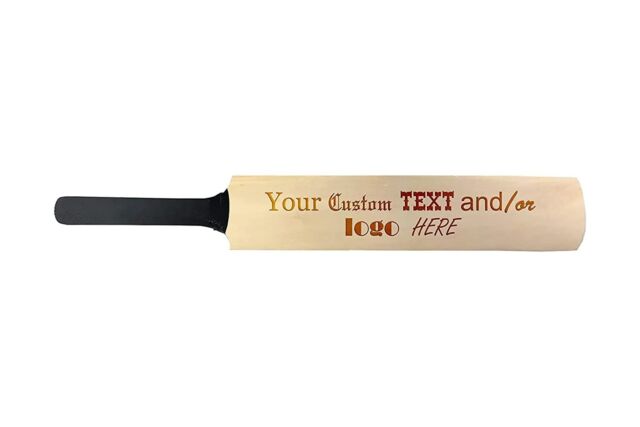 Mini Custom Name Engraved Decorative Wooden Cricket Bat with Custom Customized E