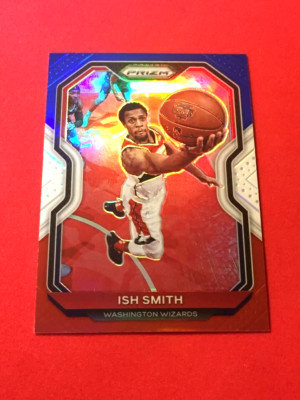 Ish Smith .. Washington Wizards .. 2020-21 Prizm Red White & Blue Prizm Card 37