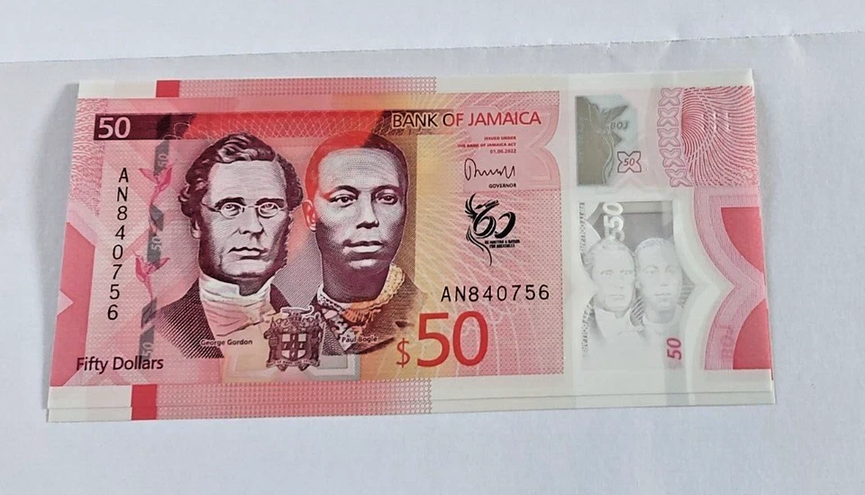 --1- Billet de 50 Dollars -JAMAIQUE-  - Polymer 2022--NEUF - Photo 2/3