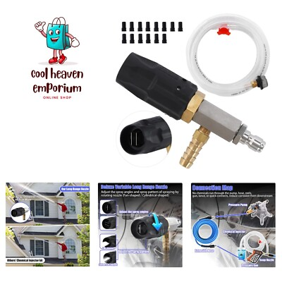 #ad High Power Washer Dual Mode Nozzle Kit with Quick Connect amp; Chemical Injection $195.99