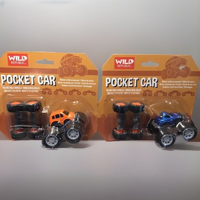 2 x Wild Republic Pocket Cars verstellbare Räder 