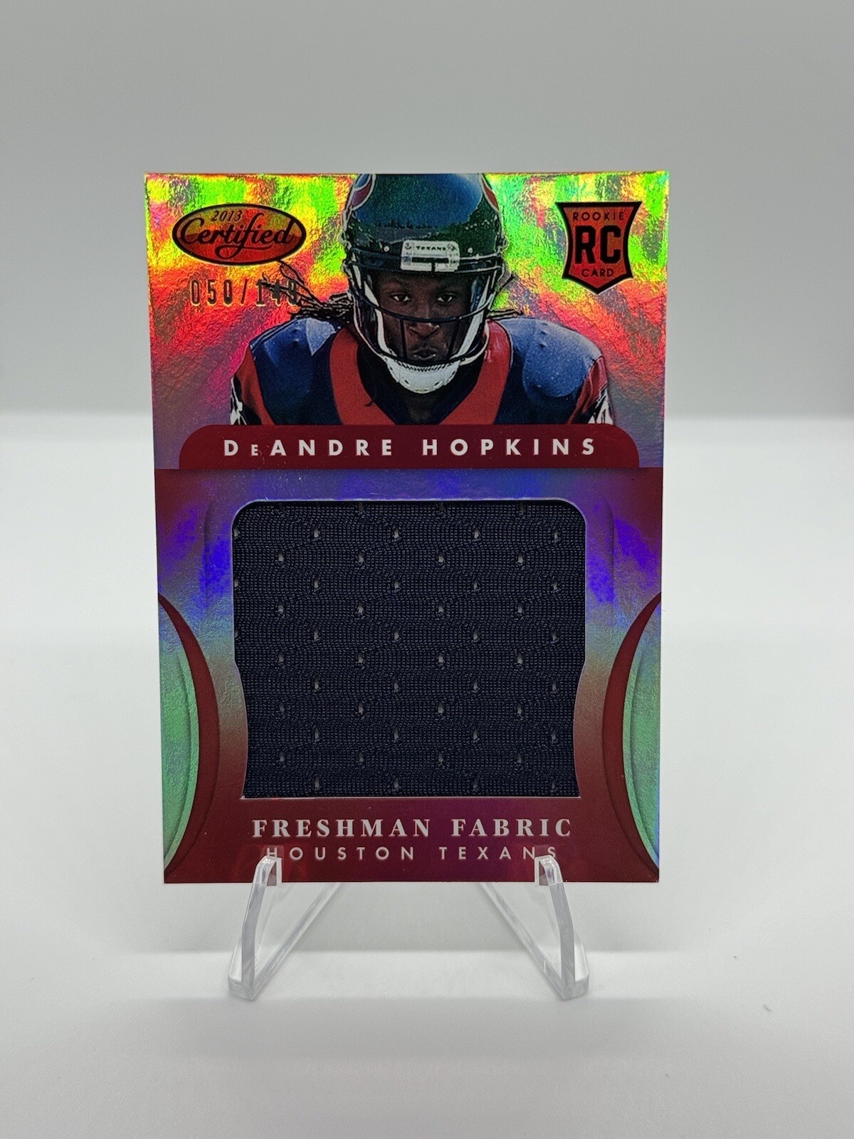 2013 Panini Certified - Freshman Fabric Mirror Red #305 DeAndre Hopkins /149 RC