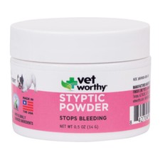 Vet Worthy Styptic Powder for Cats or Dogs 0.5 oz Powder 
