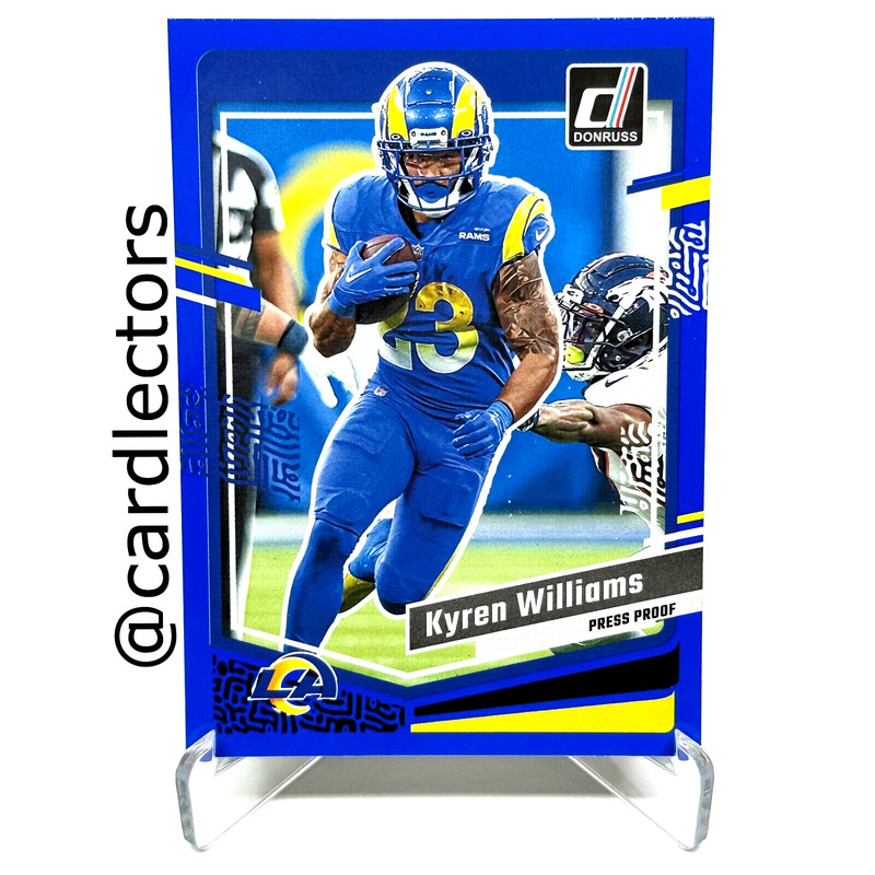 2023 Panini Donruss Football KYREN WILLIAMS #167 Press Proof Blue Parallel RAMS