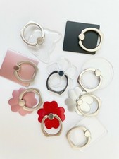 360 Rotating Cell Phone Finger Ring Stand Holder Transparent All Colors Simple