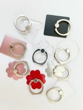 360 Rotating Cell Phone Finger Ring Stand Holder Transparent All Colors Simple