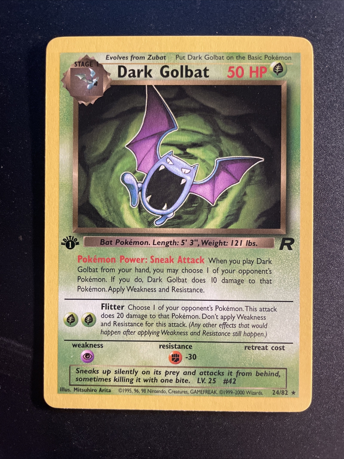 DARK GOLBAT - 1st Edition - Team Rocket - 24/82 - NM