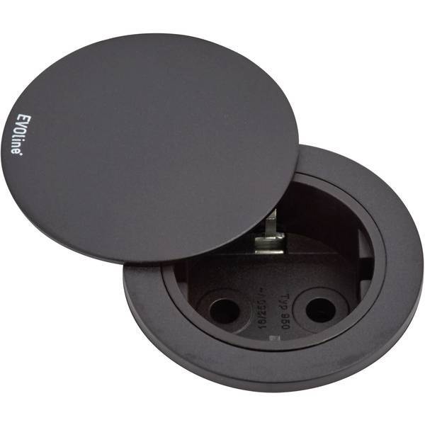 Evoline 159280004100 multipresa ad incasso 1 scomparto nero