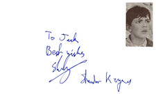 Skander Keynes Signed Auto 3x5 Index Card Narnia