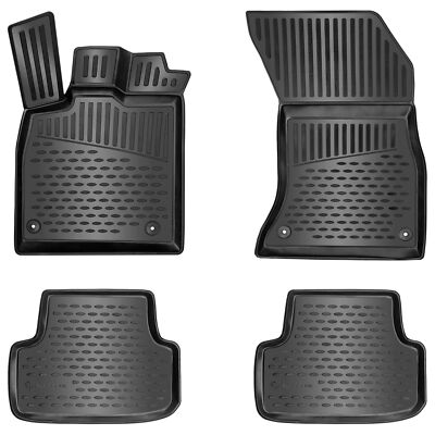 ELMASLINE 3D Gummimatten Set für HYUNDAI I10 ab 2013 Design Fußmatten hoher Rand