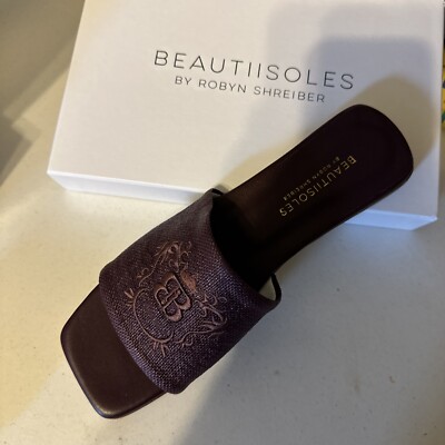 Beautiisoles Burgundy Sandals Size 11 Made In Italy. By Robin Shreiber