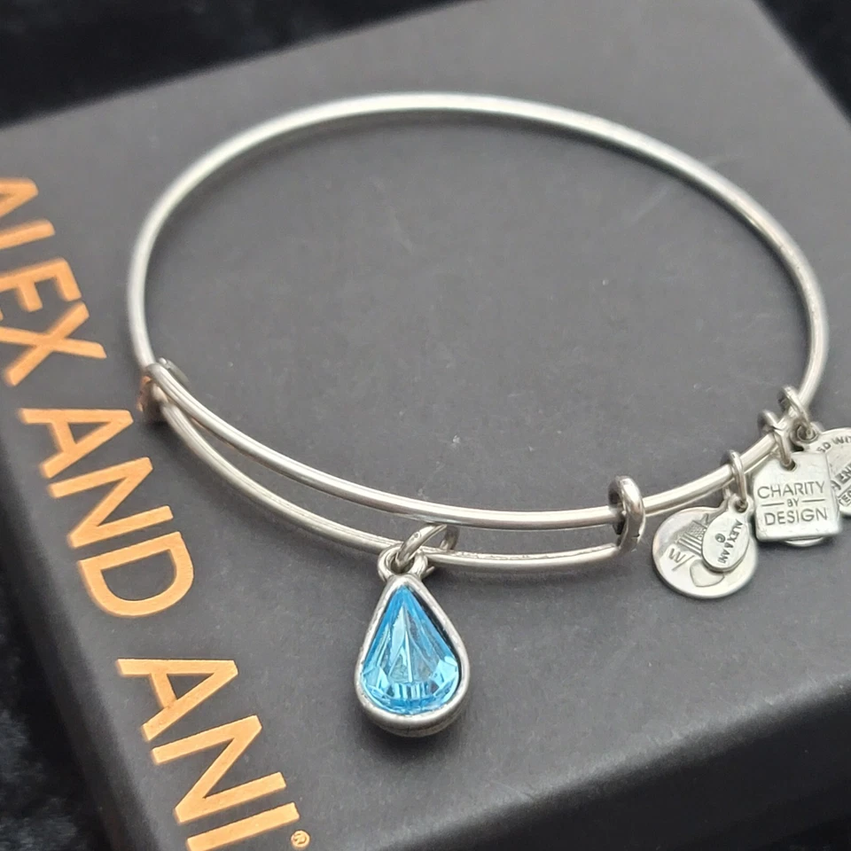 Pulsera Alex and Ani Living Water plata con dije  Foto 3 de 4
