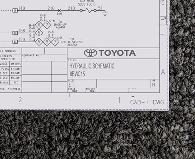 Toyota 6BWC15 Pallet Stacker Hydraulic Schematic Diagram Manual