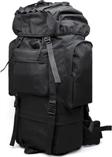 65L Hiking Backpack Water Resistent Oversized Rucksack Extra Large Camping Bag