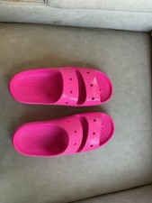 Crocs Pink Double Strap Slide Sandals Lightwe...
