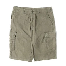 GOOD ENOUGH Pants Sz:L GE Logo Cotton Cargo Shorts Khaki 90s Archive Used BEEG-0