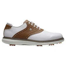 NEW Men's 2021 FootJoy Traditions Golf Shoes 57905 White/Brown Sz 15 M