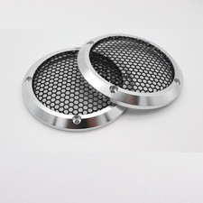 3.5" Silver Full Metal Aluminium Speaker Cover Mesh Grills For Car Audio DJ PA