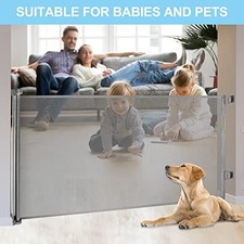 WOMHOM 80 INCH EXTRA LARGE RETRACTABLE BABY GATES EXTRA WIDE BABY GATES FOR -