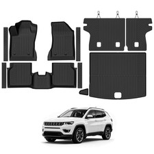 Floor Mats for 2017-2026 Jeep Compass, Cargo Mat and Backrest Mats, All Weath...