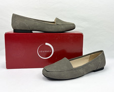 Journee Collection Noelia Slip On Shoes Dress Casual Flats Grey Women's 10 NIB