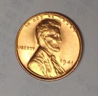 1941-P Lincoln Wheat Penny Cent Red BU Uncirculated From Original Roll A GEM