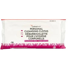 Cardinal Health Personal Cleansing Wipe 9 x 13" 2AWU-16 1 Pack 16 Wipes
