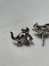 Sterling Silver Dinosaur Stud Earrings Marked 925 2.5g