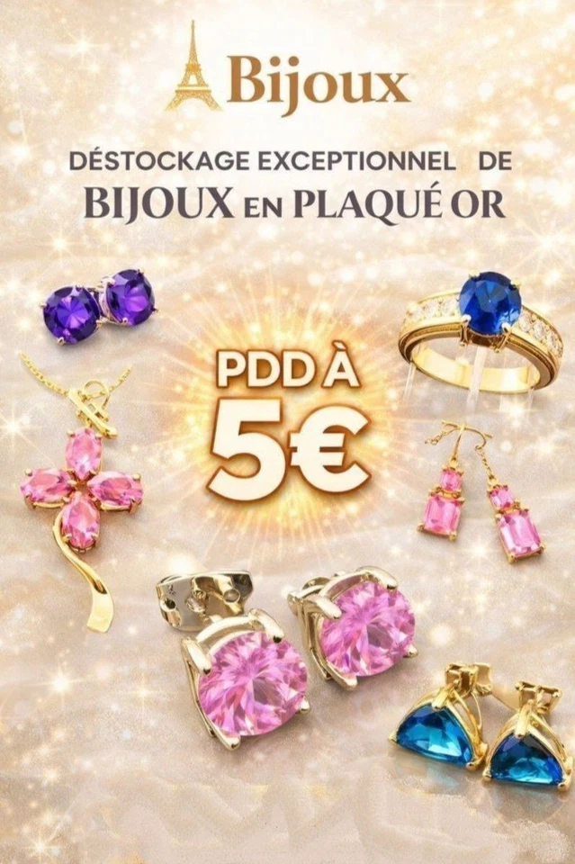 Déstockage de bijoux. Prix de départ à 5 euros !