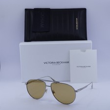 New Victoria Beckham VB242S 042 Silver/Brown 61-14-140 Sunglasses
